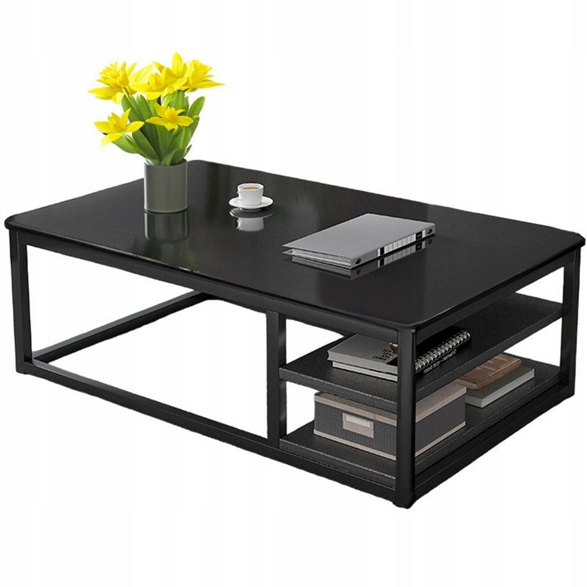 COUCHTISCH, schwarz 120/60/40cm - Schwarz, Holzwerkstoff (60/120/46cm)