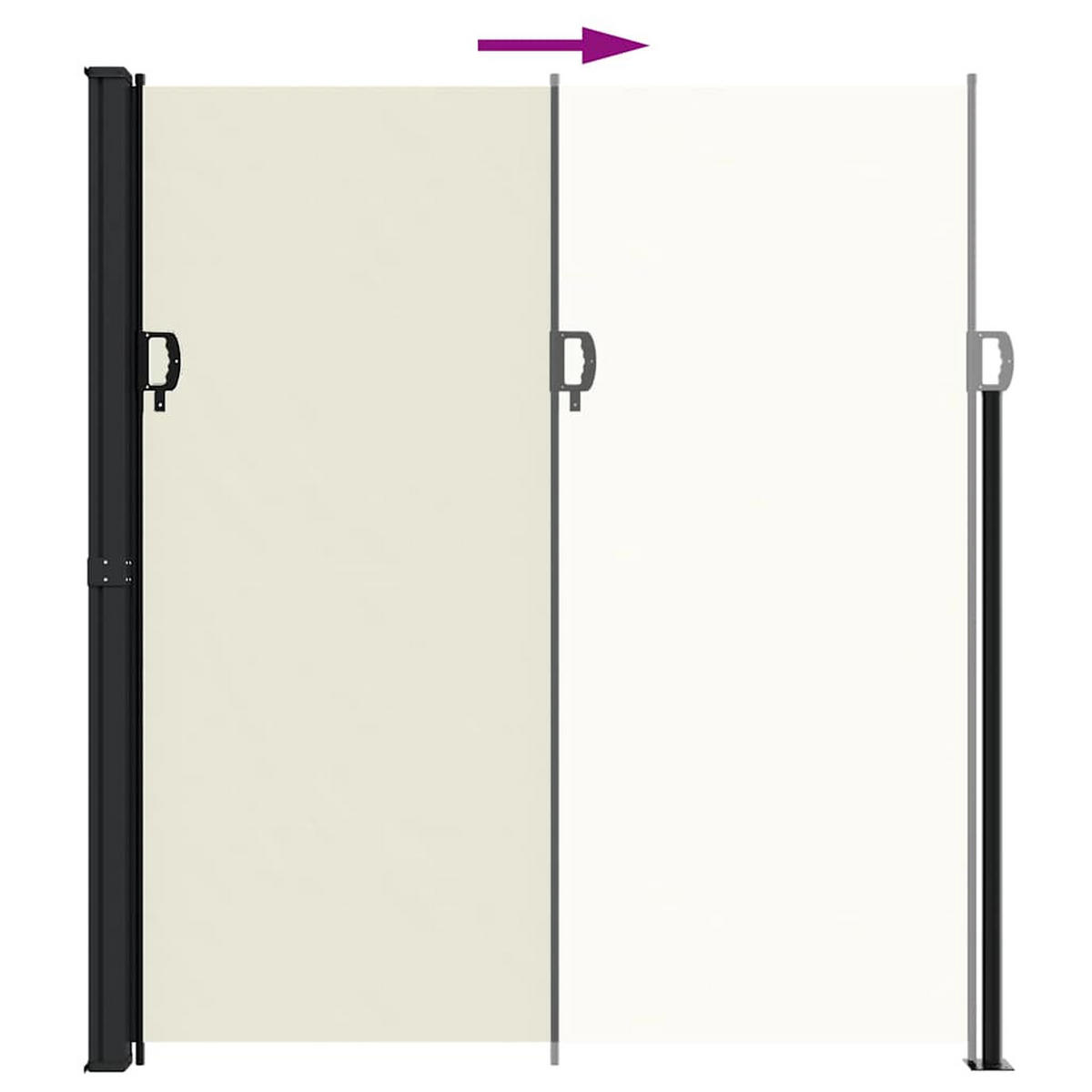 SEITENMARKISE Ausziehbar Creme 220/300 Cm - Creme, Textil (220/300cm) - vidaXL