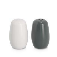SALZ- UND PFEFFERSTREUER Keramik Black&White - Schwarz, Keramik (5.5/8.4/5.5cm) - ZELLER