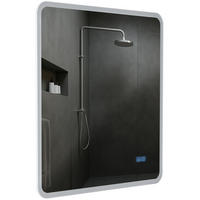 BADSPIEGEL Wien 80x80 Bluetooth 80x3,5x80cm Glas Klarglas Badezimmerspiegel - Klar, Glas (80/80/3.5cm) - DELUKE