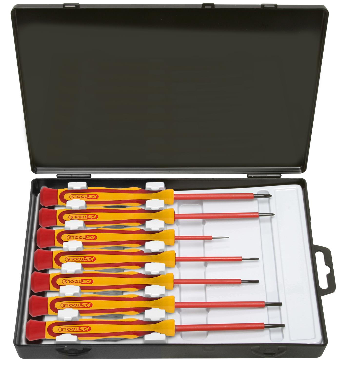 PRÄZISIONS-SCHRAUBENDREHER MIT SCHUTZISOLIERUNG FÜR - Multicolor, Kunststoff/Metall (19/41cm) - KS Tools