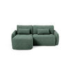 ECKSOFA Krabi Dunkelgrün, mit Schlaffunktion - Dunkelgrün, Textil (240/167cm) - Bettso