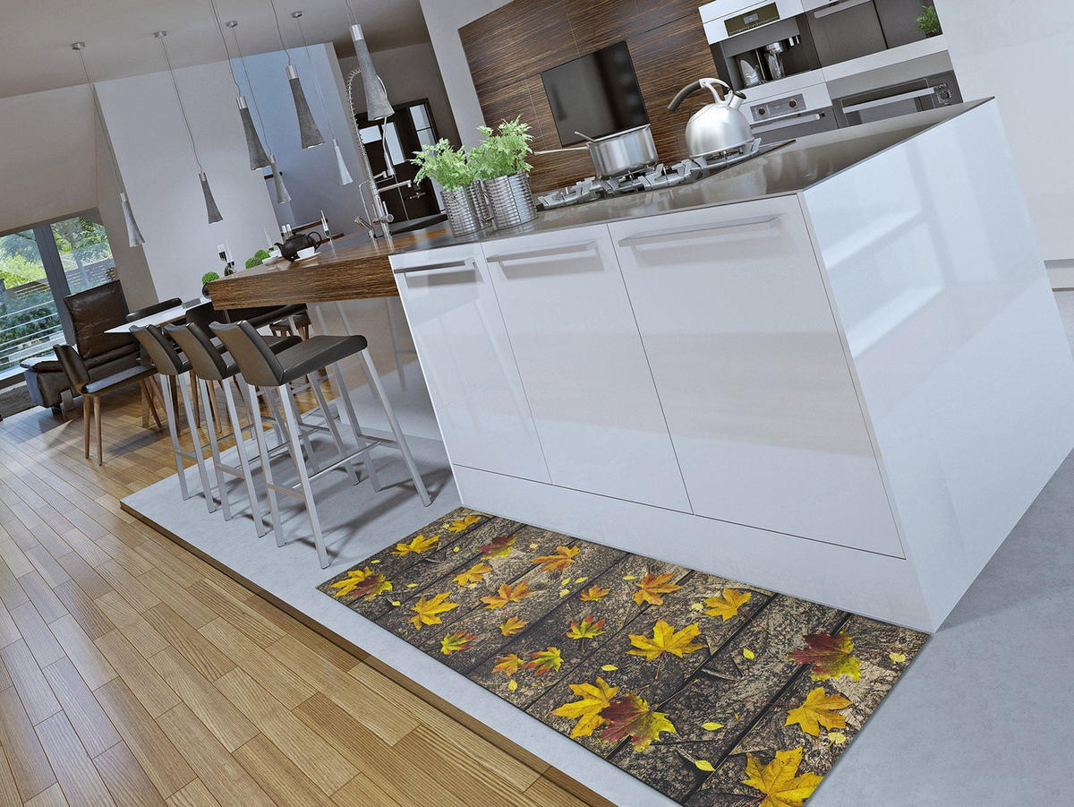 VINYL-KÜCHENTEPPICH Gelb Sprinty 52/100 cm - Gelb, Kunststoff/Textil (52/100cm) - Atticgo