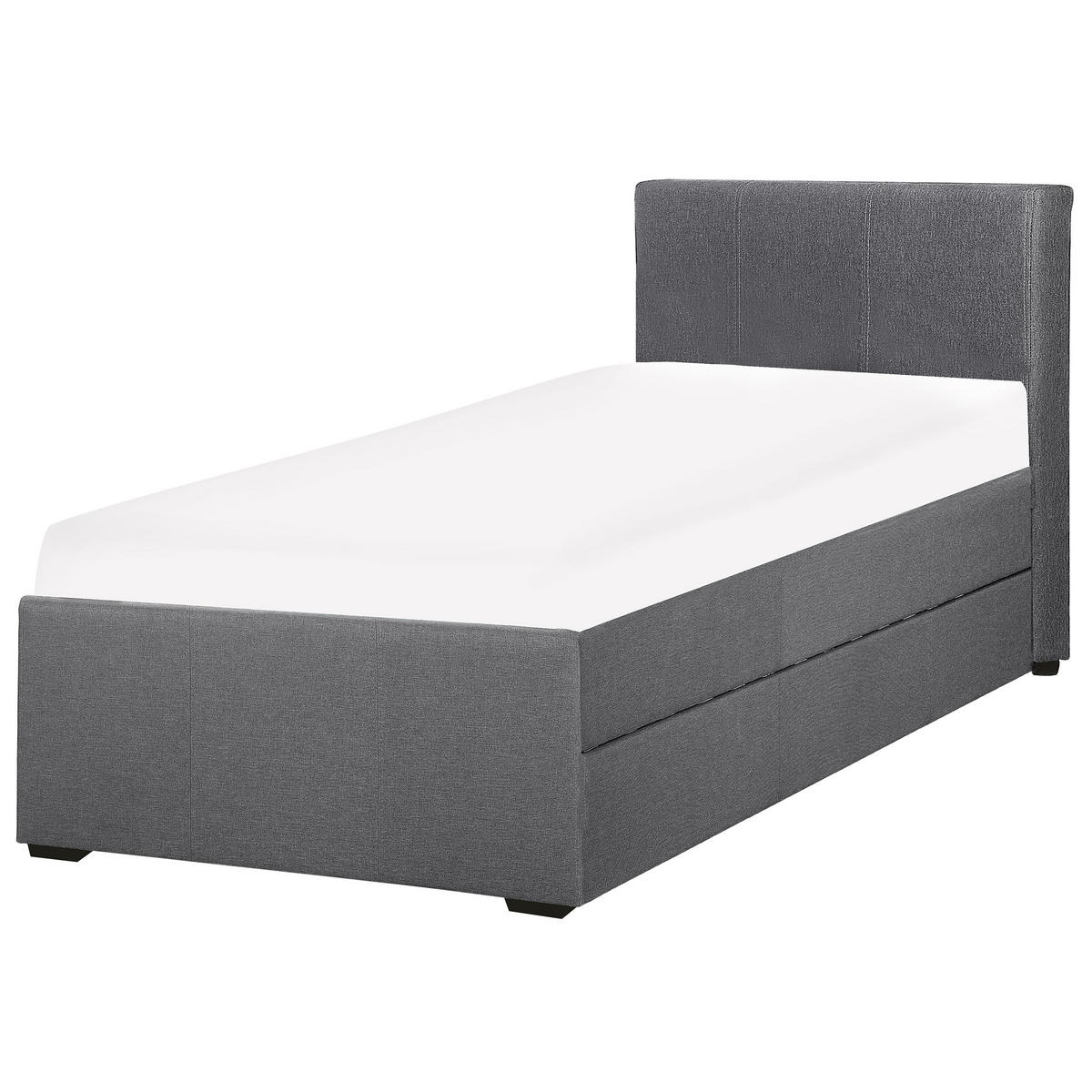 TAGESBETT 90/200cm Dunkelgrau Marmande - Dunkelgrau, Textil (90/200cm) - Beliani