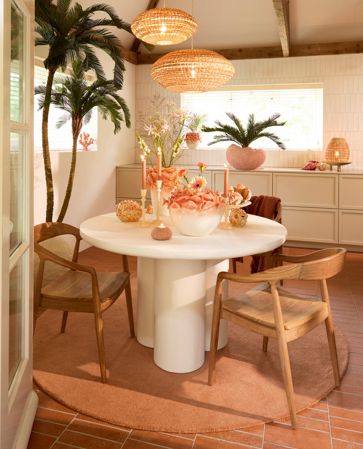 ESSTISCH Mizuho Weiß 130/130/78 cm - Weiß, Holz (130/130/78cm) - Light & Living