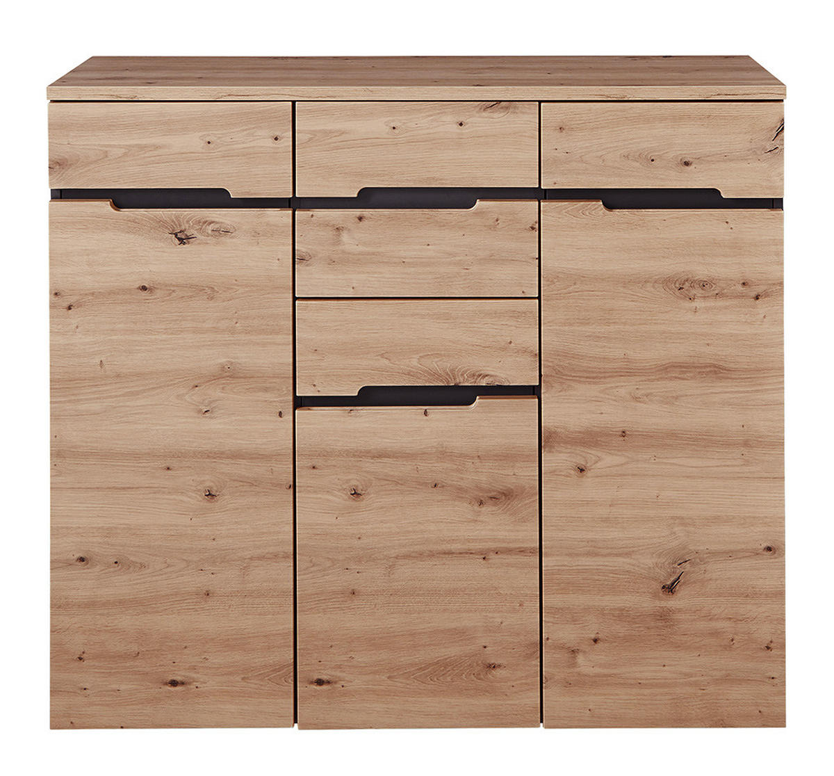 KOMMODE Manresa-36 - Braun, Holzwerkstoff (120/107/38cm) - Lomado