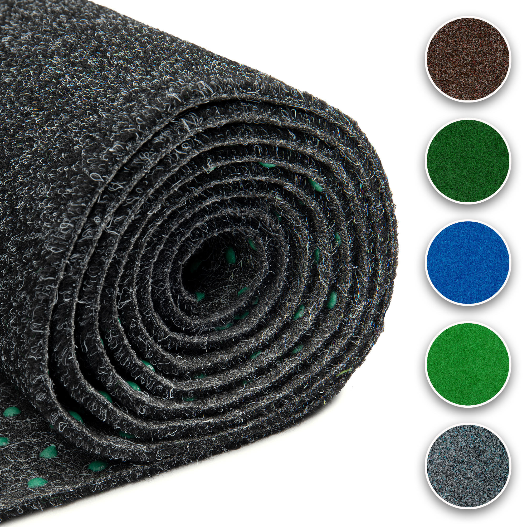KUNSTRASEN Magic Forest 6,5 mm – Rasenteppich für Balkon, Terrasse & Garten, wetterfest 200/550 cm - Anthrazit, Textil (200/550cm) - Tapiso