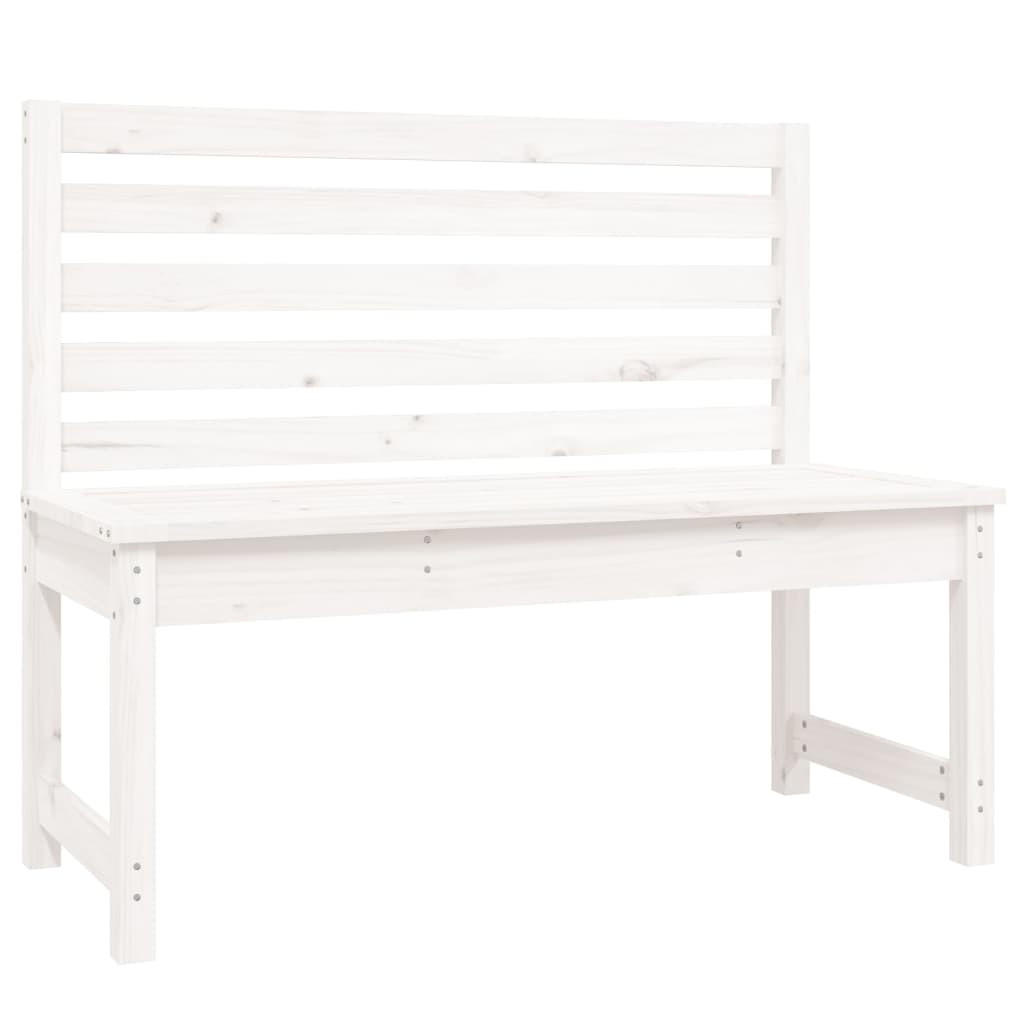 furnicato Gartenbank Weiß 48x91.5x44 cm