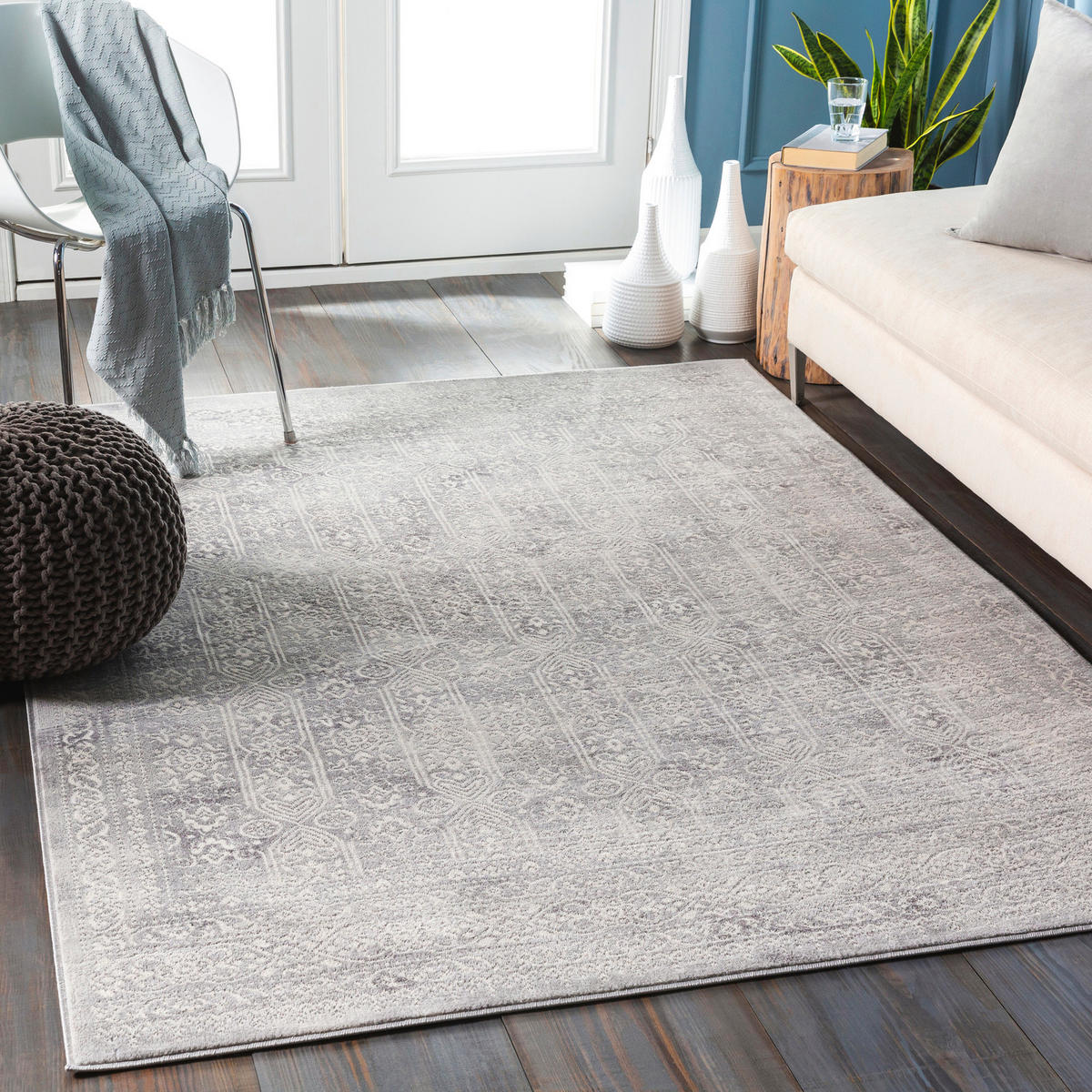VINTAGE-TEPPICH 160/215 cm Grau - Grau, Naturmaterialien/Textil (160/215cm) - LIVABLISS