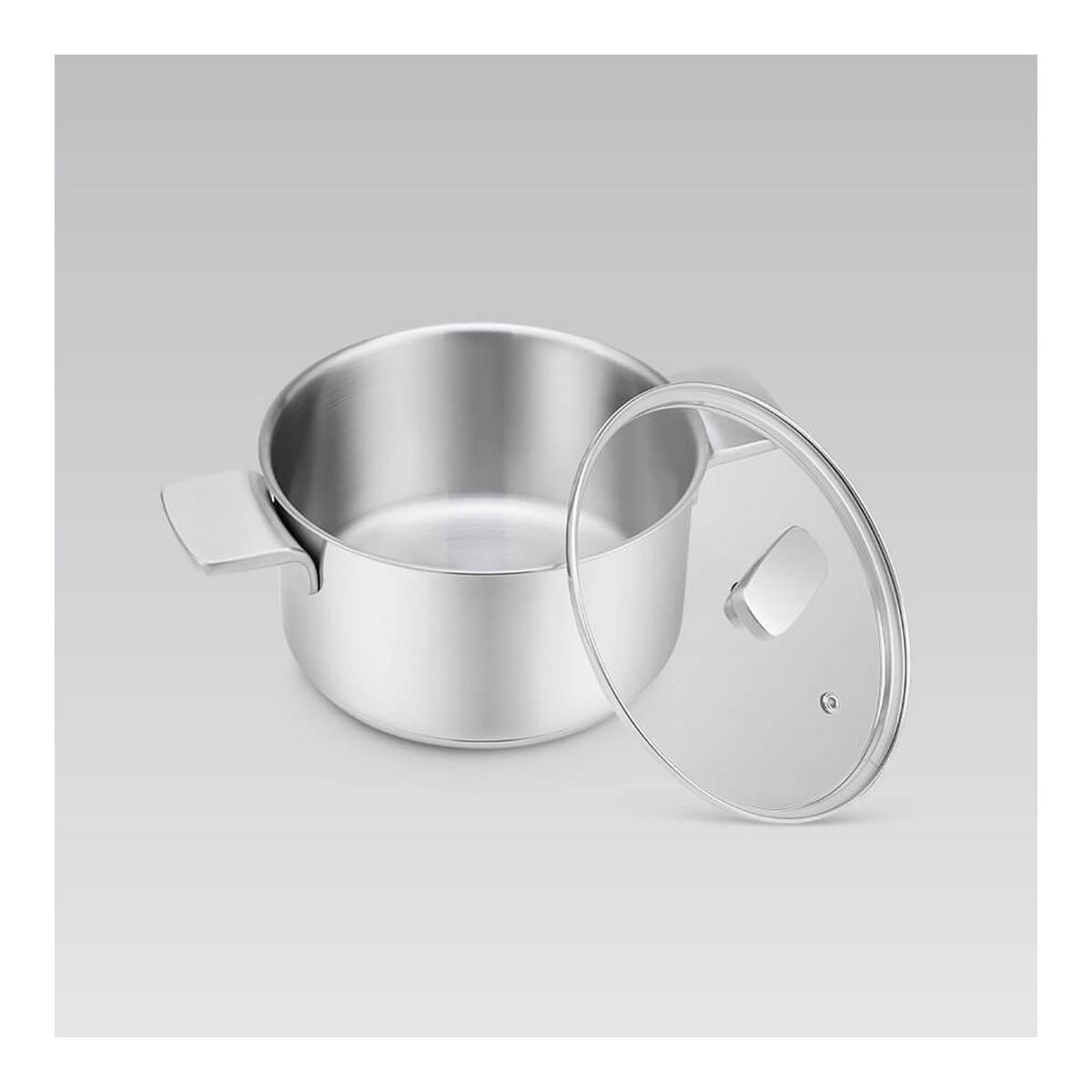 TOPF Silber 28/18/13.5 cm MR352118 - Silberfarben, Metall (18cm) - Maestro 