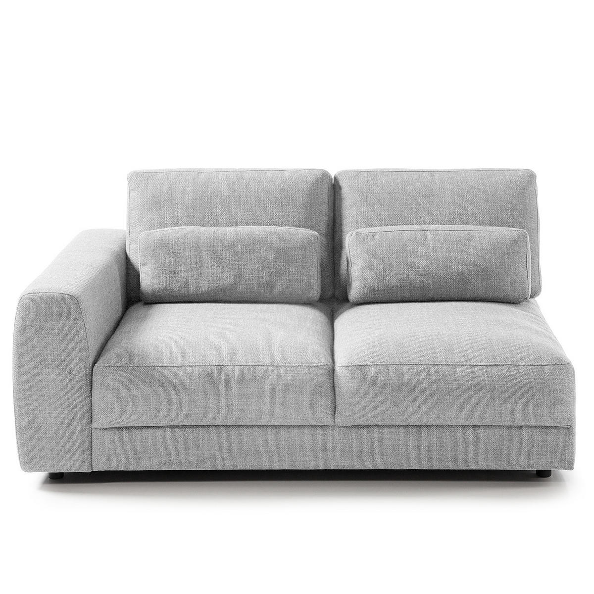 2-SITZER MODULSOFA - Hellgrau, Textil (158/80/117cm) - home24