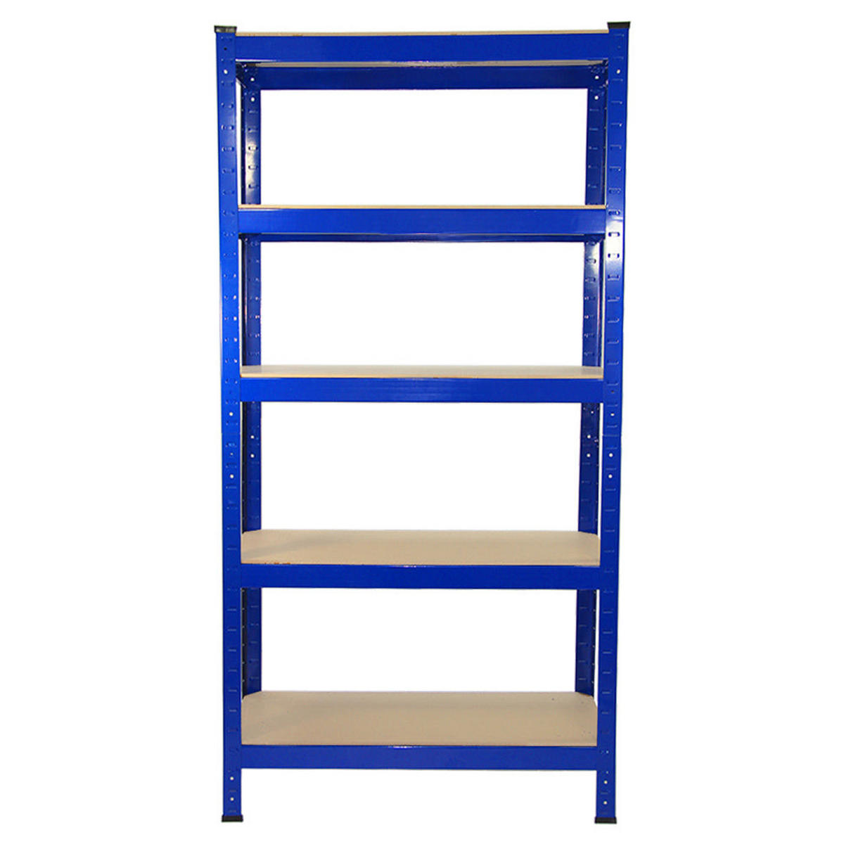 LAGERREGAL 4 x T-Rax 75cm Blau mit Gratis Gummihammer - Blau, Metall (75/150/30cm) - Monstershop