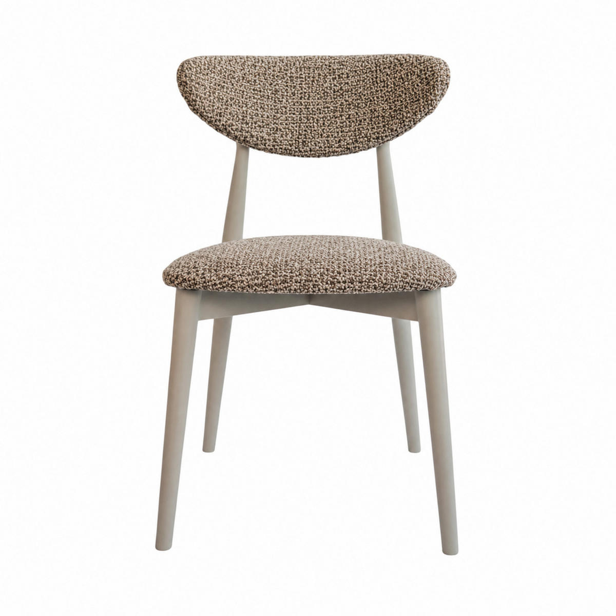 STUHL Ryga I 48 x 45 x 80 cm, mit gepolsterter Rückenlehne und Sitzfläche, beige, kaschmir - Kaschmir/Beige, Metall (48/80/45cm) - Margaret Hadas24