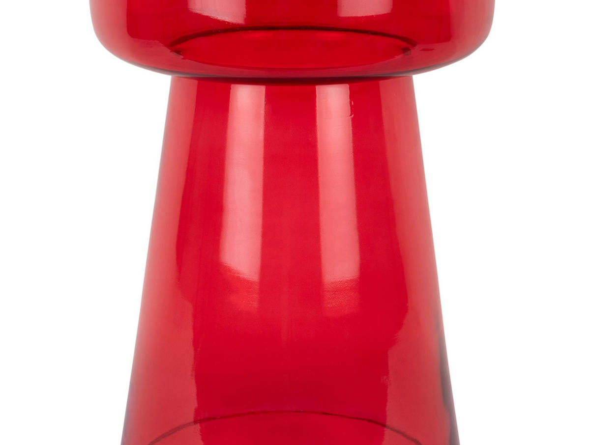 BEISTELLTISCH Corcho Rot 30/30/50 cm - Rot, Glas (30/30/50cm) - Leitmotiv