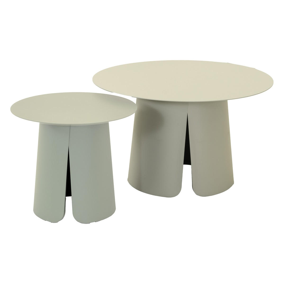 BEISTELLTISCH Oslo - Creme - 45/45/39 cm - Creme, Metall (45/45/39cm) - Lesli Living