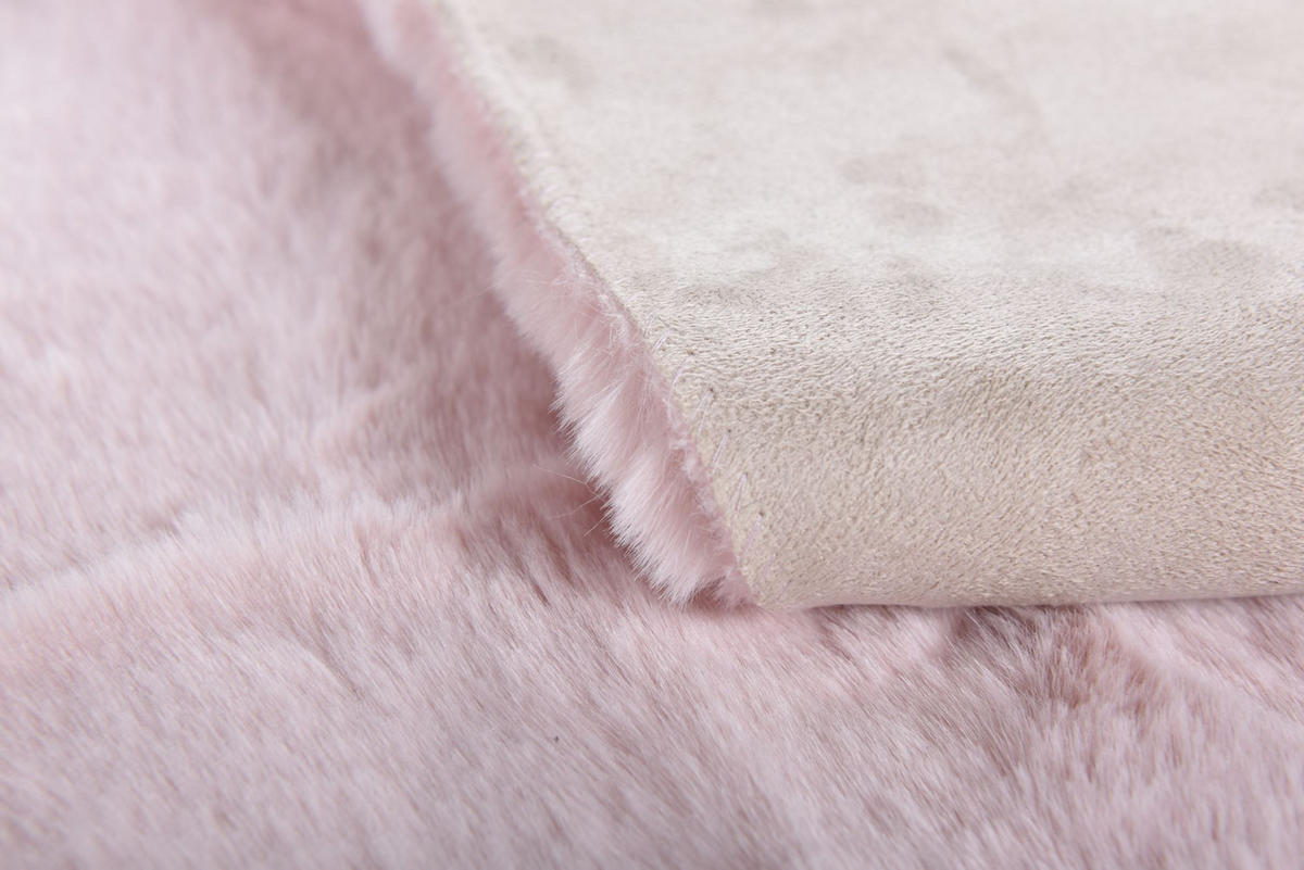 KUNSTFELLTEPPICH Giorgia 60x80 cm - Rosa, Textil (60/80cm) - Gino Falcone