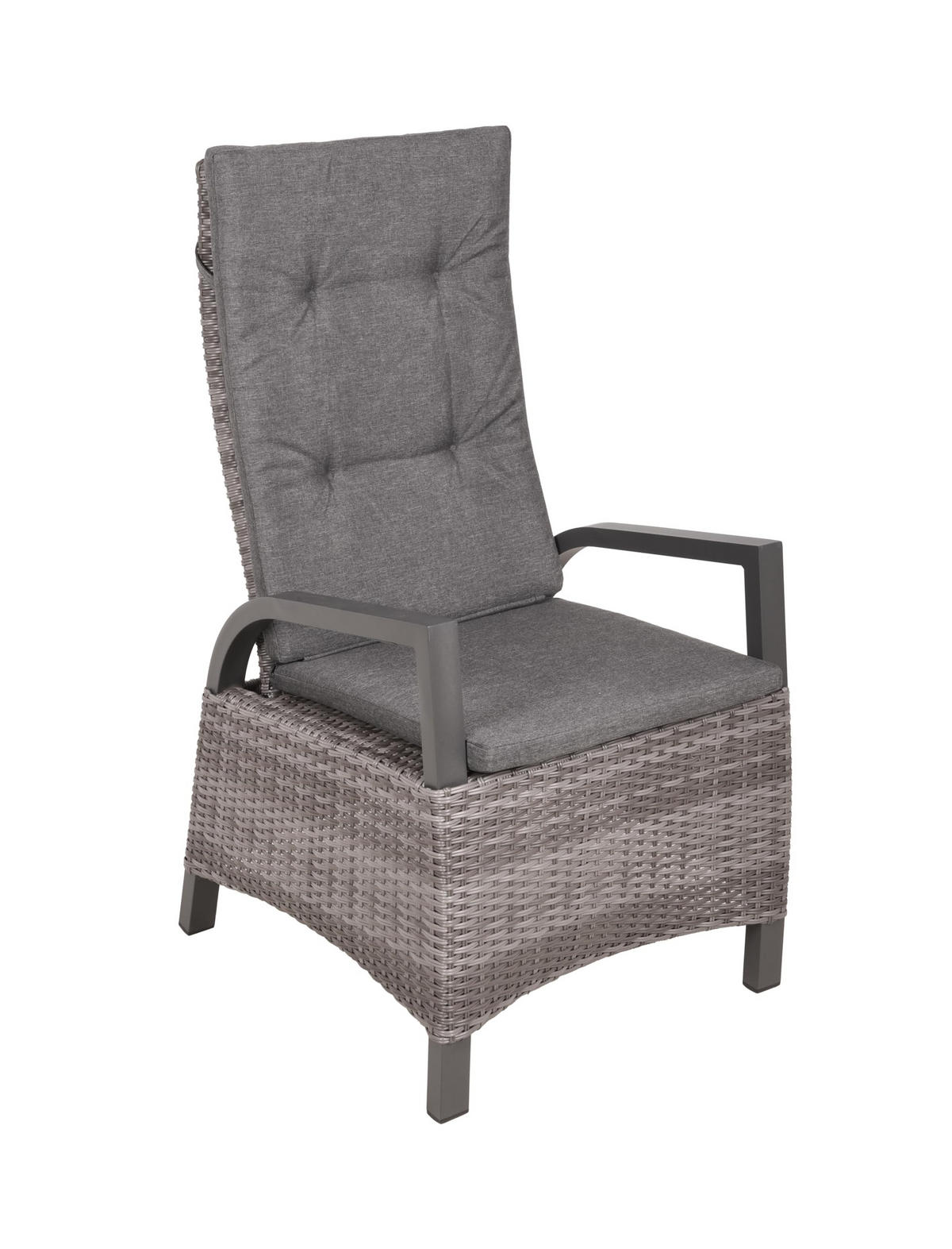 GARTENSTUHL 2er Set Berlin Hochlehner - Grau, Kunststoff (67/112/60cm) - DELUKE