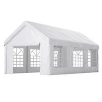 CARPORT Zeltgarage 3x6 m Grau - Weiß, Metall (299/283/598cm) - ComfortXL