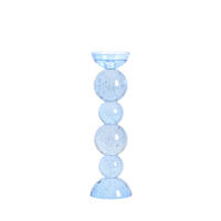 KERZENSTÄNDER Itinga - Blau - 9.5/9.5/34 cm - Blau, Glas (9.5/34/9.5cm) - Light & Living