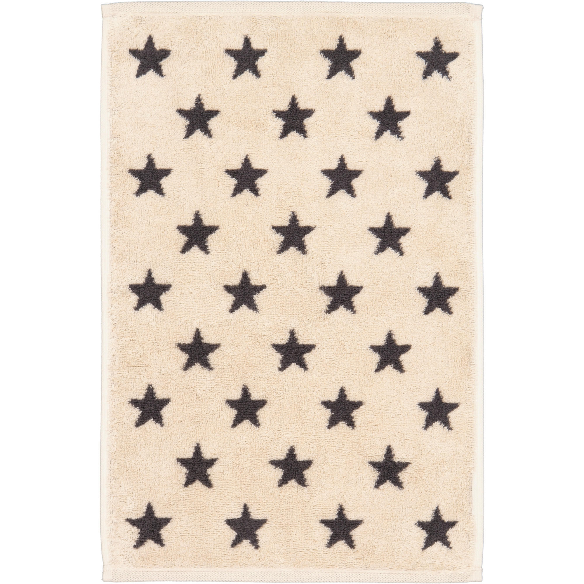 GÄSTETUCH NEW STARS STERNE KLEIN 6261 BEIGE/BASALT - 37 - Grau, Textil (30/50cm) - Cawoe
