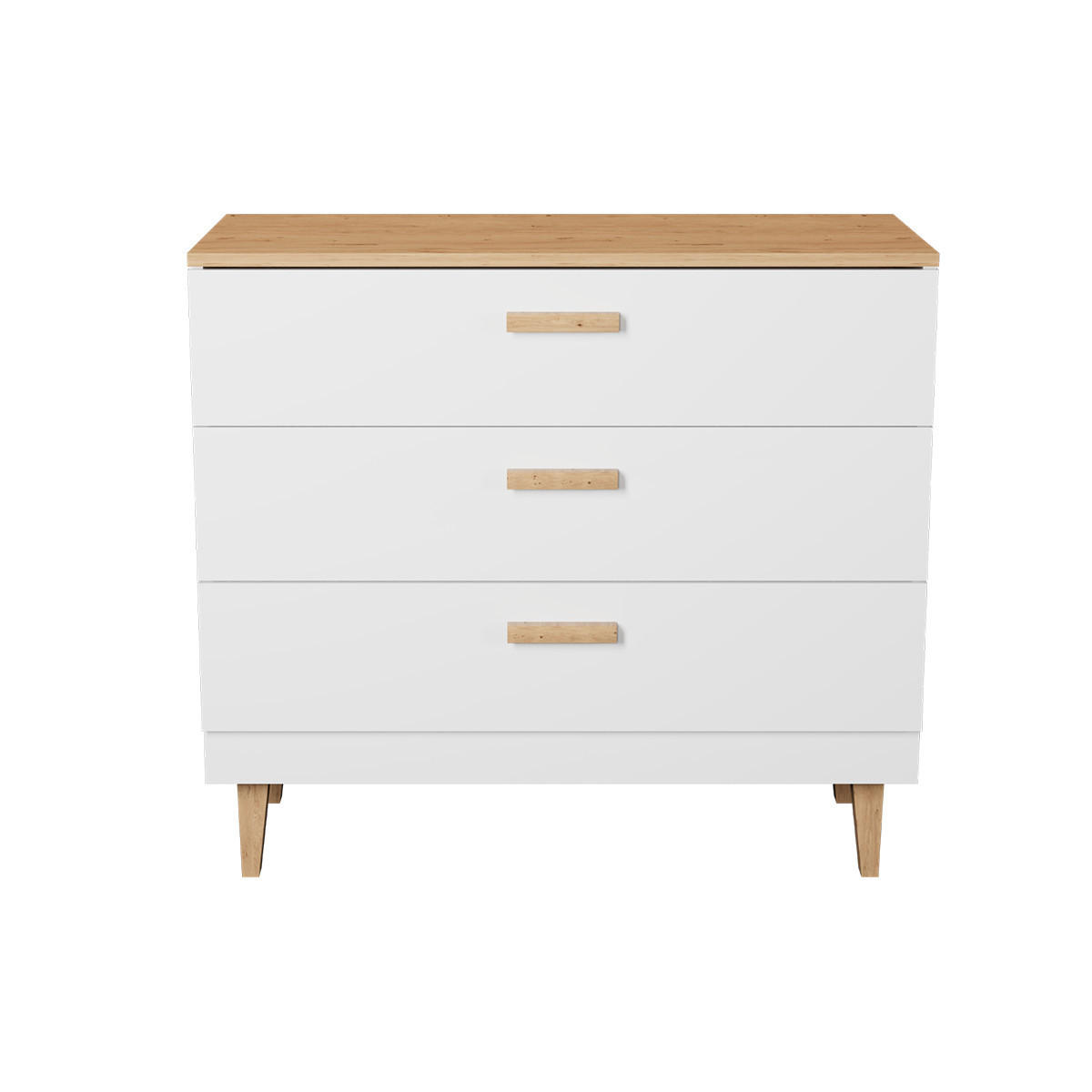 DJEČJA KOMODA Denver Bijeli - bijela, drvni materijal (47/90/100cm) - Petits-meubles