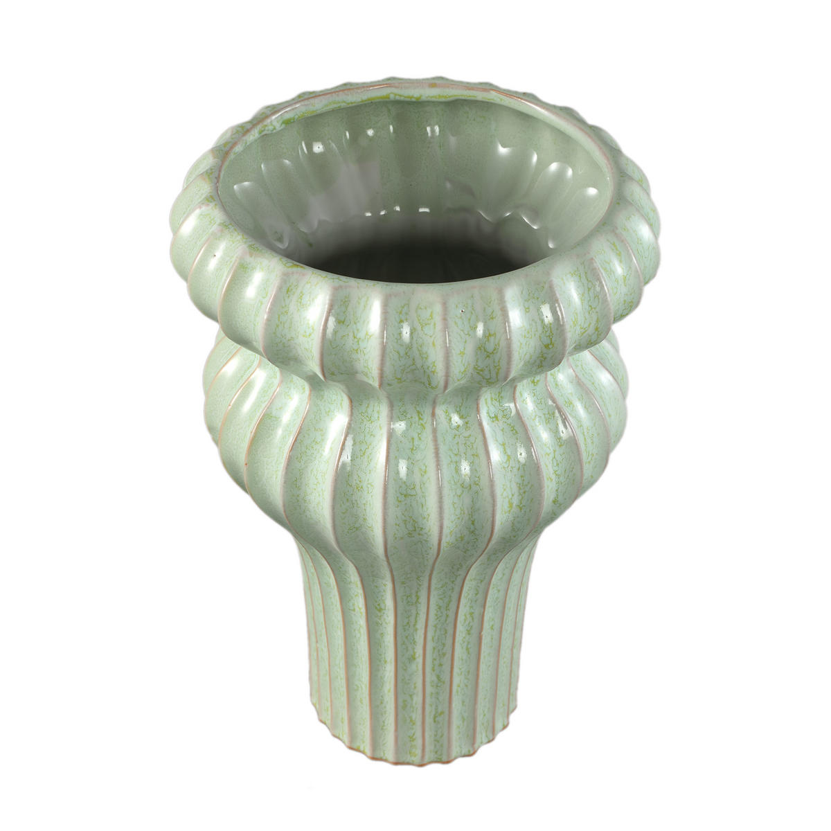 TOPF Glenna Grün 25/25/36cm - Grün, Keramik (36cm) - PTMD Collection