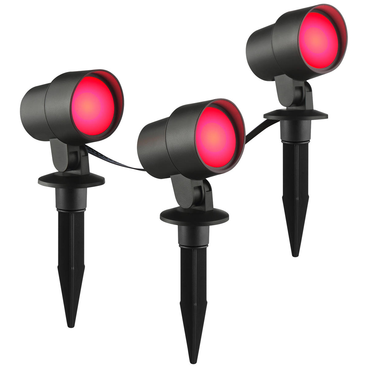 LED AUßENLEUCHTE Kamara Schwarz 6/7,9/20,9 cm - Schwarz, Kunststoff (6/7.9/20.9cm) - Brilliant