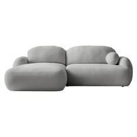 ECKSOFA Mayo, Seite: Links - Hellgrau/Schwarz, Holz/Kunststoff (275/175cm) - MIRJAN24