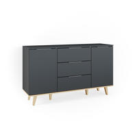 KOMMODE Nautica Anthrazit 138 x 82 cm - Anthrazit, Holzwerkstoff (138/82/40cm) - Vicco