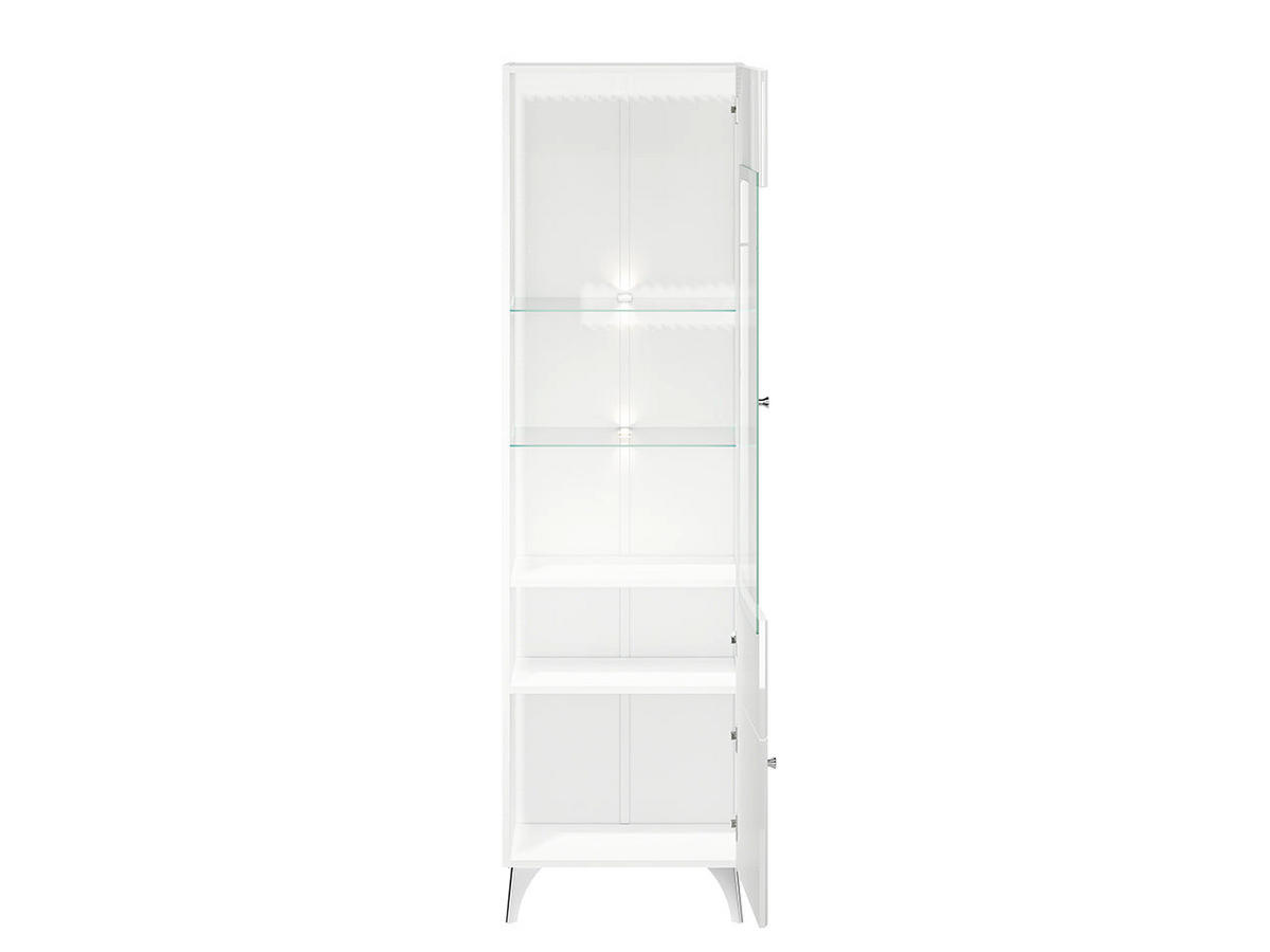 VITRINE – 54 cm – Villa – Weiß Hochglanz - Weiß Hochglanz, Holzwerkstoff (54/190/40cm) - hi-markt
