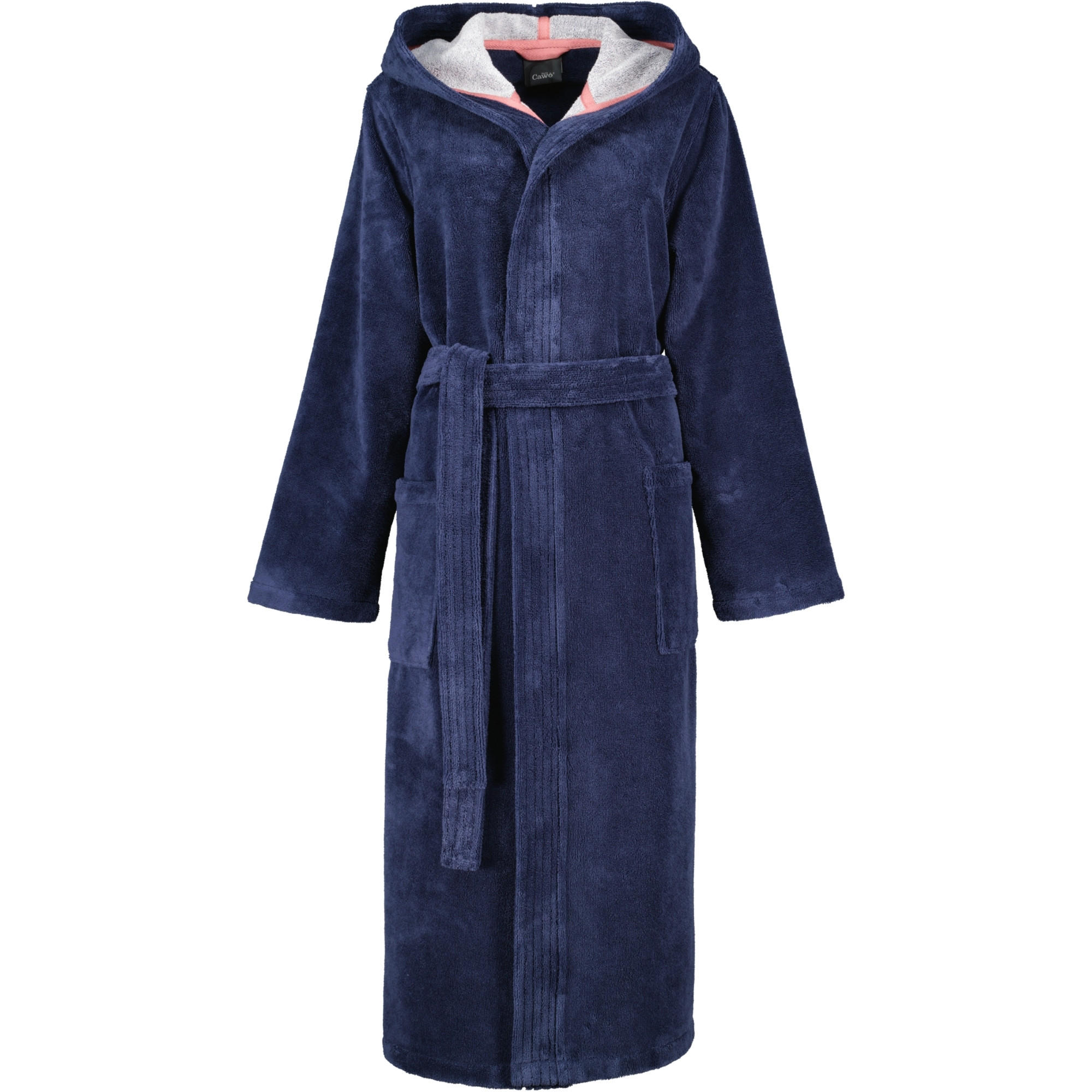 BADEMANTEL DAMEN KAPUZE DOUBLEFACE 830 MARINE - 12 - Blau, Textil (Lnull) - Cawoe