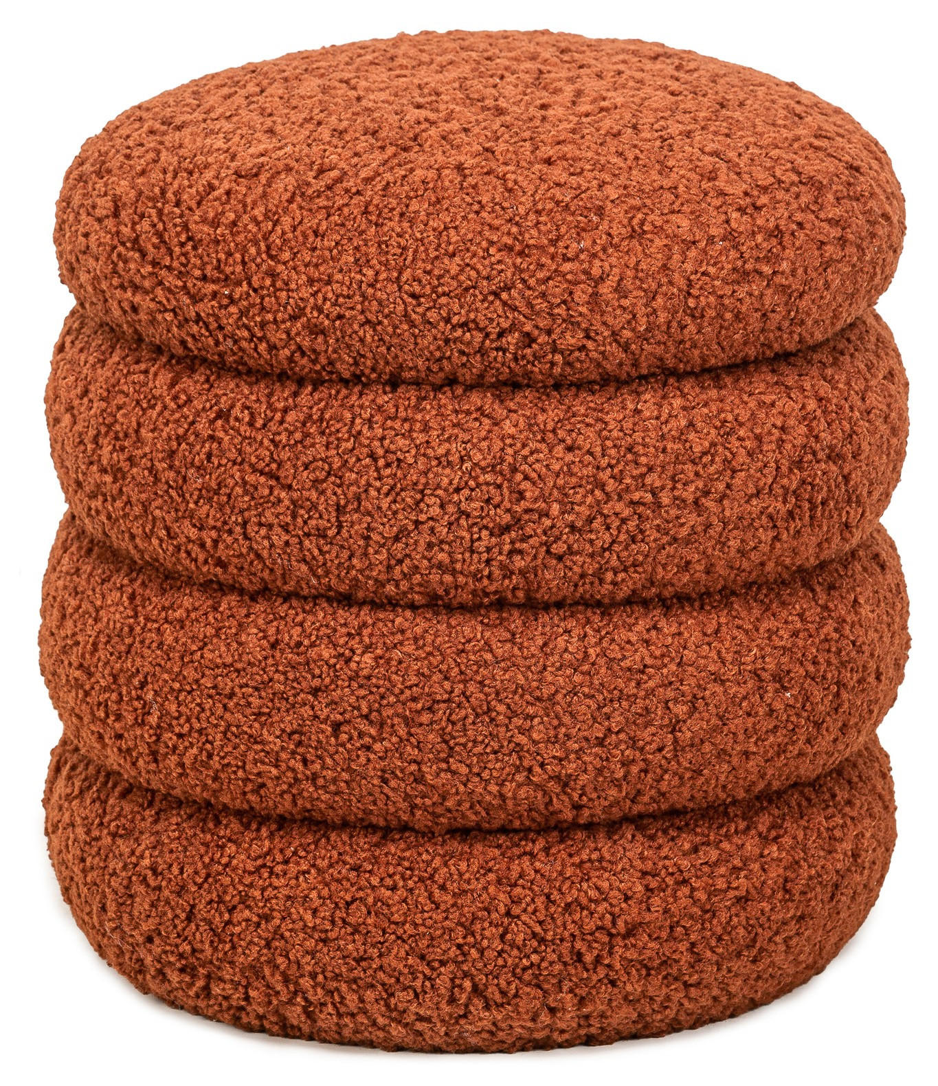POUF Wolle Terrakotta - Rot, Textil (40/41/40cm) - Nordlys