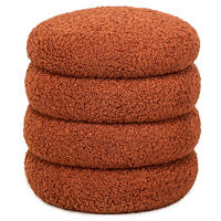 POUF Wolle Terrakotta - Rot, Textil (40/41/40cm) - Nordlys