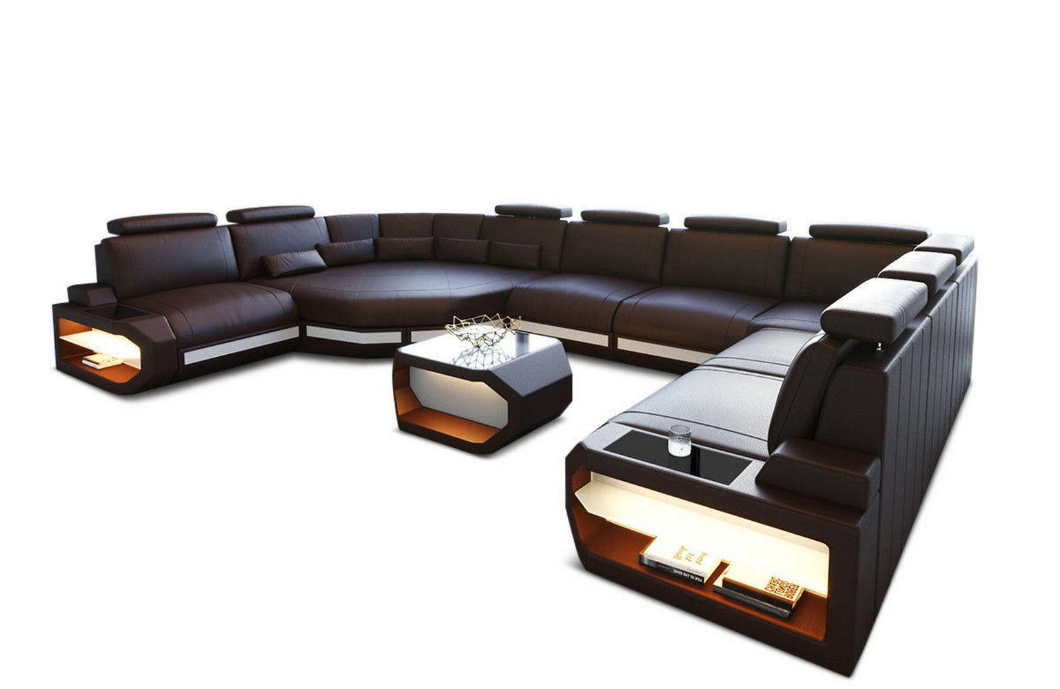LEDERSOFA Asti L - Braun, Leder (427/93/280cm) - Sofa Dreams