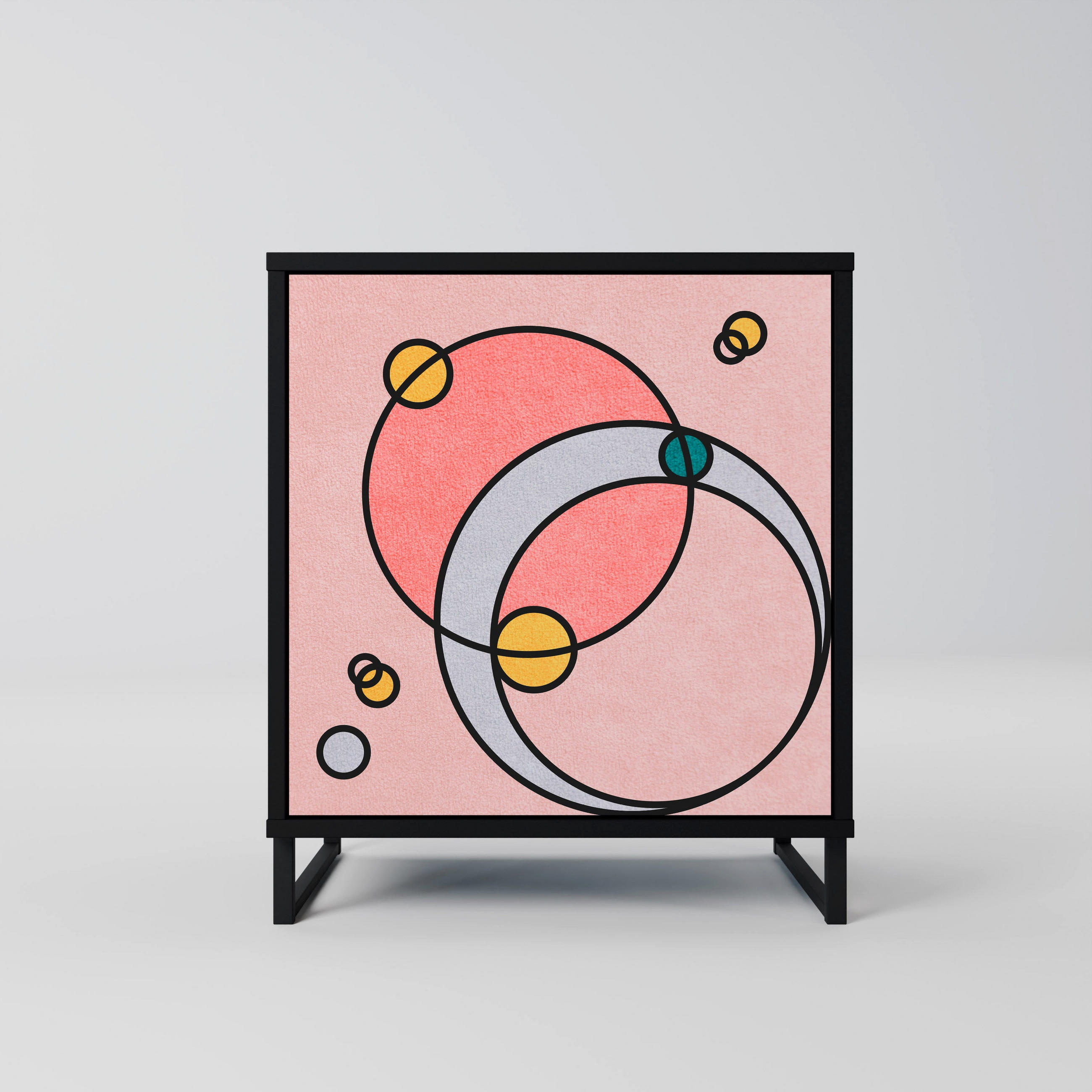 SpaceRebels Sideboard Schwarz 57.5x67.5x42 cm