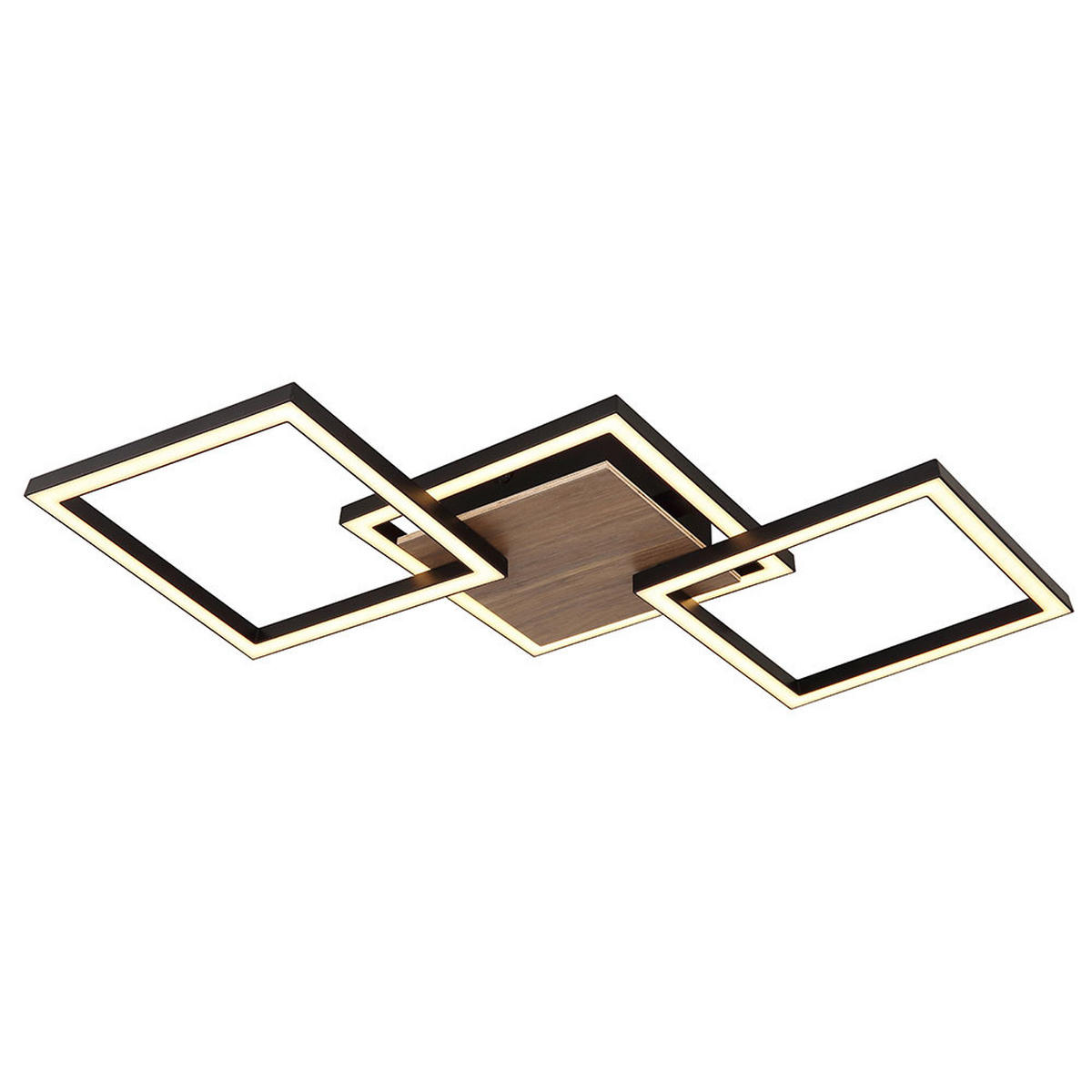 LED DECKENLEUCHTE Kaden Schwarz Matt - Schwarz, Kunststoff (63/27.5/5.7cm) - Globo Lighting