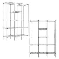 XXL-KLEIDERSCHRANK 178x128x44,5 cm - Silberfarben, Metall (44.5/178/128cm) - eyepower