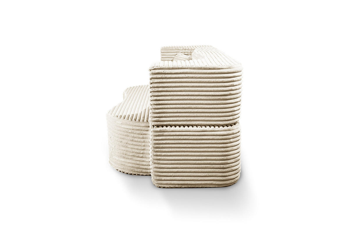 SCHLAFSOFA MYFOAM, Sofa mit Schlaffunktion, Farbe: Beige, Cordstoff - Beige, Textil (200/80/72cm) - Storez24