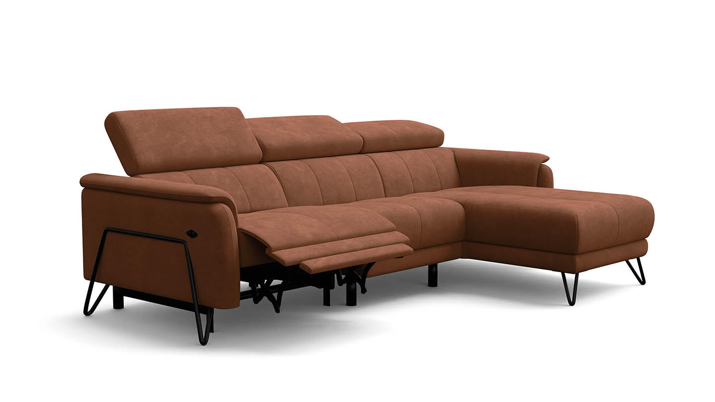 Wozimo Ecksofa Braun 268x92 cm