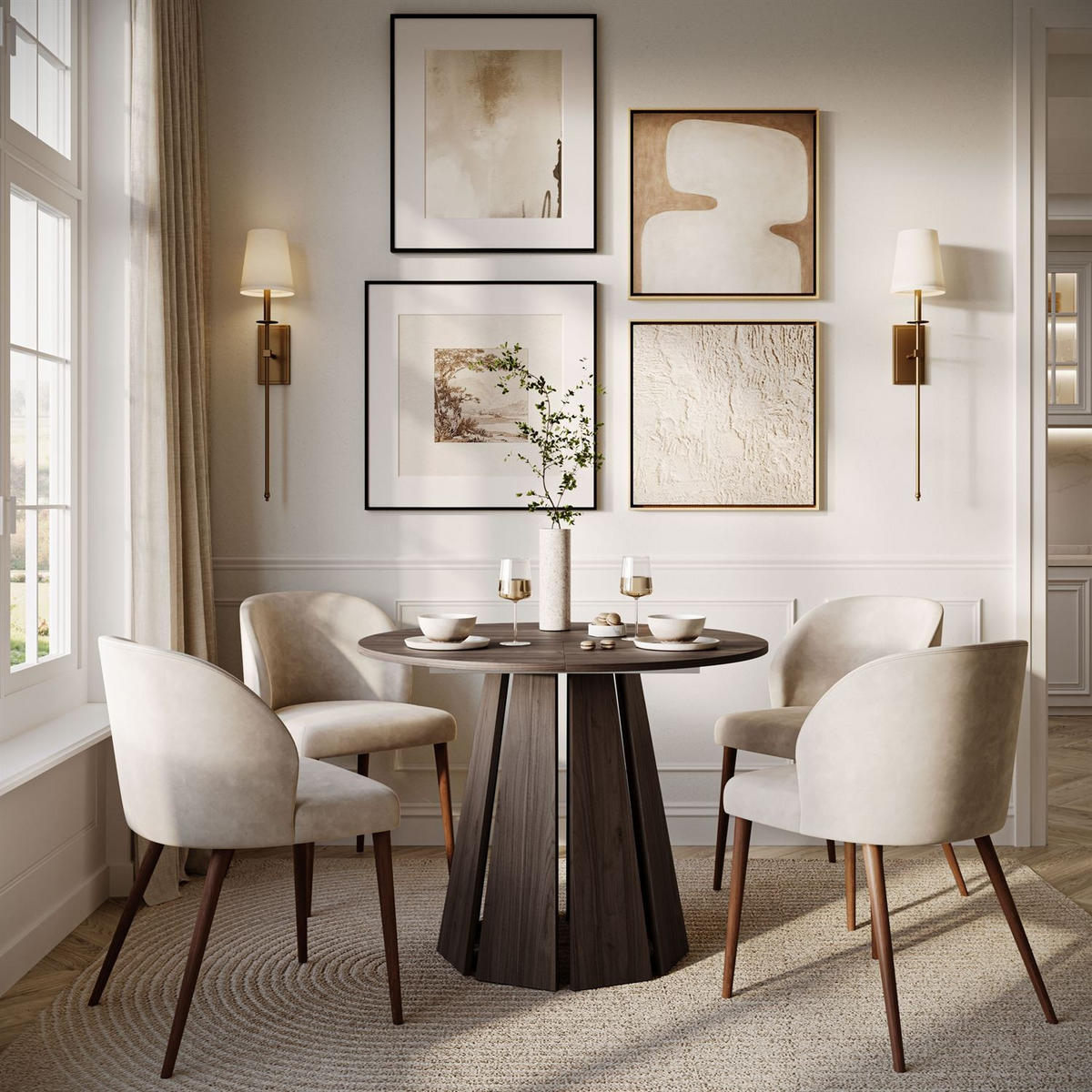 ESSTISCH SILVA ausziehbar, Nussbaum, 100-180cm - Nussbaumfarben, Holzwerkstoff (100/100/76cm) - Lookway