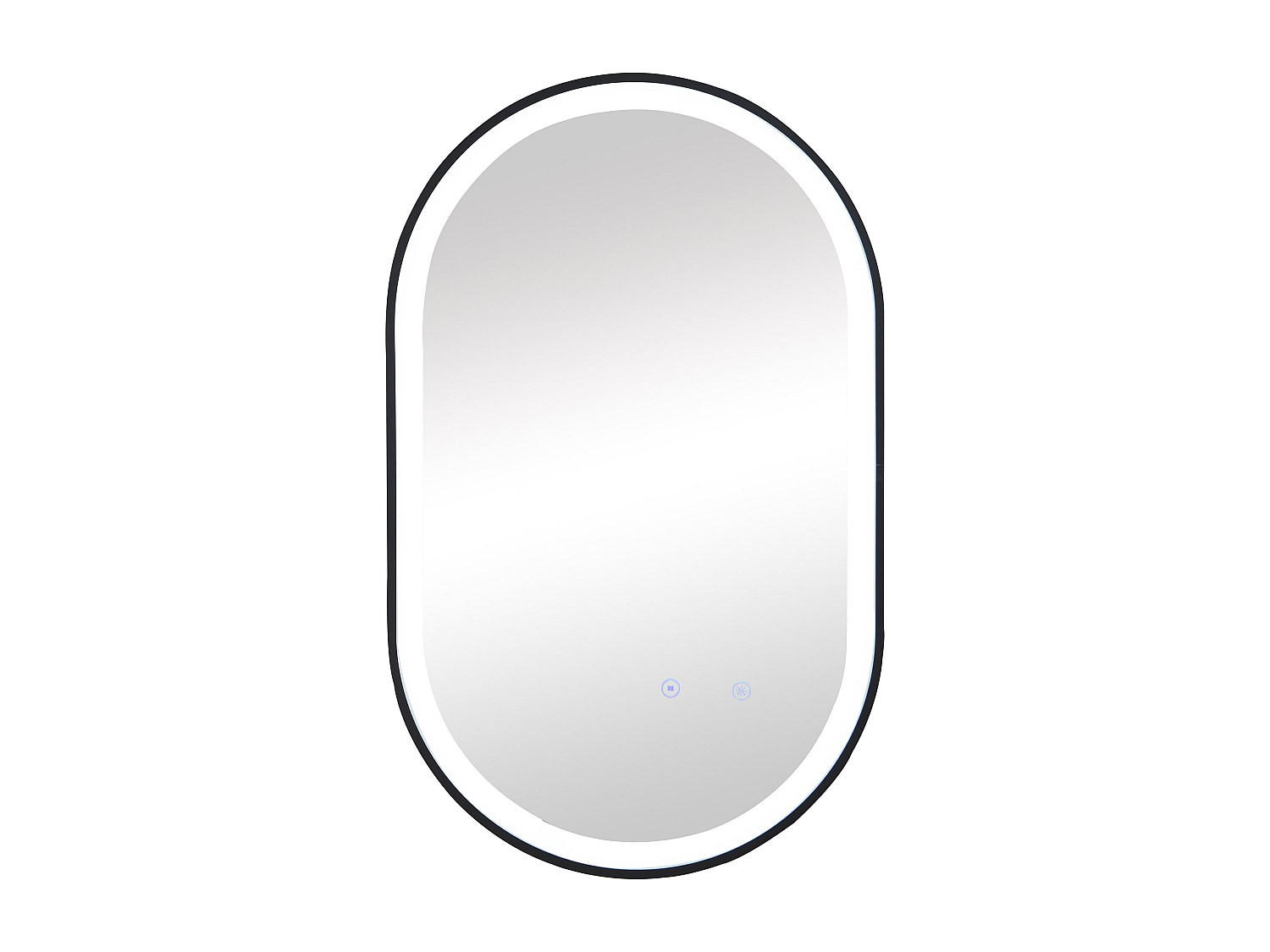 BADSPIEGEL - 50 cmcm x 4.05 cmcm - Glas, Metall - Schwarz - ALARICO - Schwarz, Glas/Metall (50/80/4.05cm) - Vente-Unique