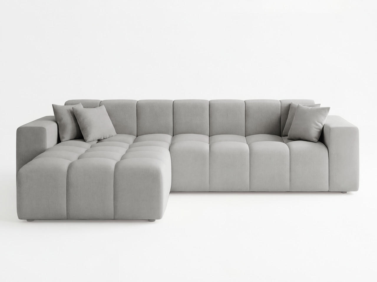 ECKSOFA Loopo Grau Links - Grau, Holz/Textil (265/180cm) - Graingold