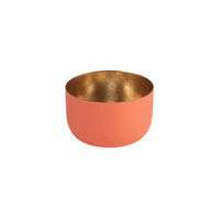 TEELICHTHALTER Madras S, Eisen, Light Coral, Nudegold, 5 cm - Rot, Metall (5cm) - Gift Company