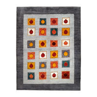 TEPPICH Rizbaf Grau 232/178 cm Schurwolle - Grau, Textil (178/232cm) - Looma