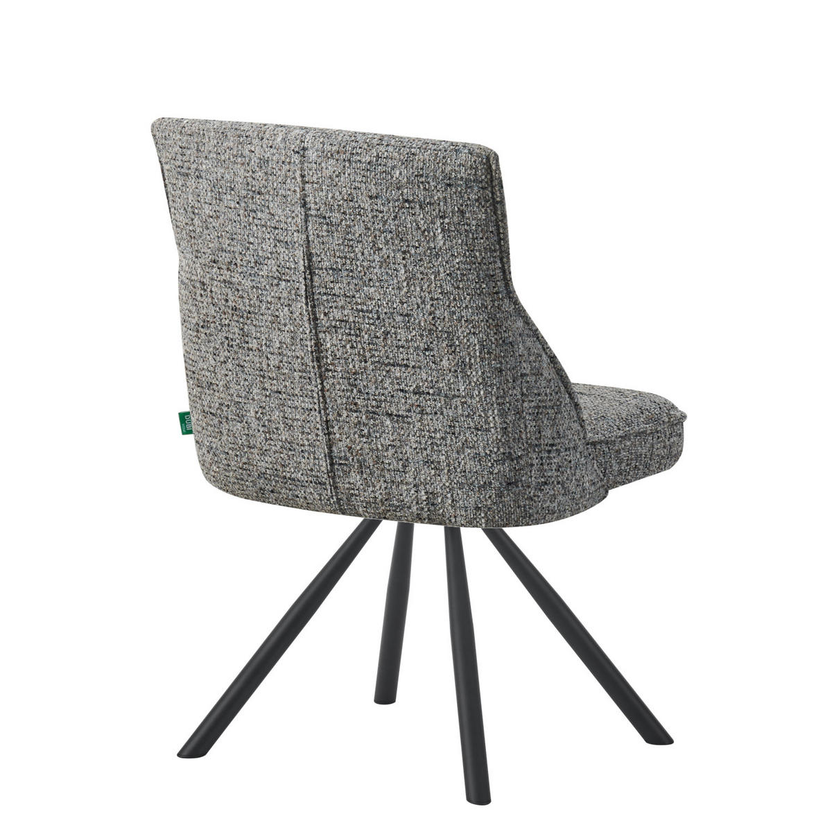 ESSZIMMERSTUHL SERINA 2er-Set - Dunkelgrau/Schwarz, Textil/Metall (49/83/62cm) - DUBI Möbel