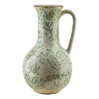 VASE CROCKET 20,5/20,5/34,5cm Beige Keramik - Grün, Keramik (37cm) - Mondex