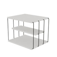 BEISTELLTISCH mit mehreren Ebenen - Lifon - 50/40/33 cm - Weiß, Holzwerkstoff (50/40/33cm) - Calicosy
