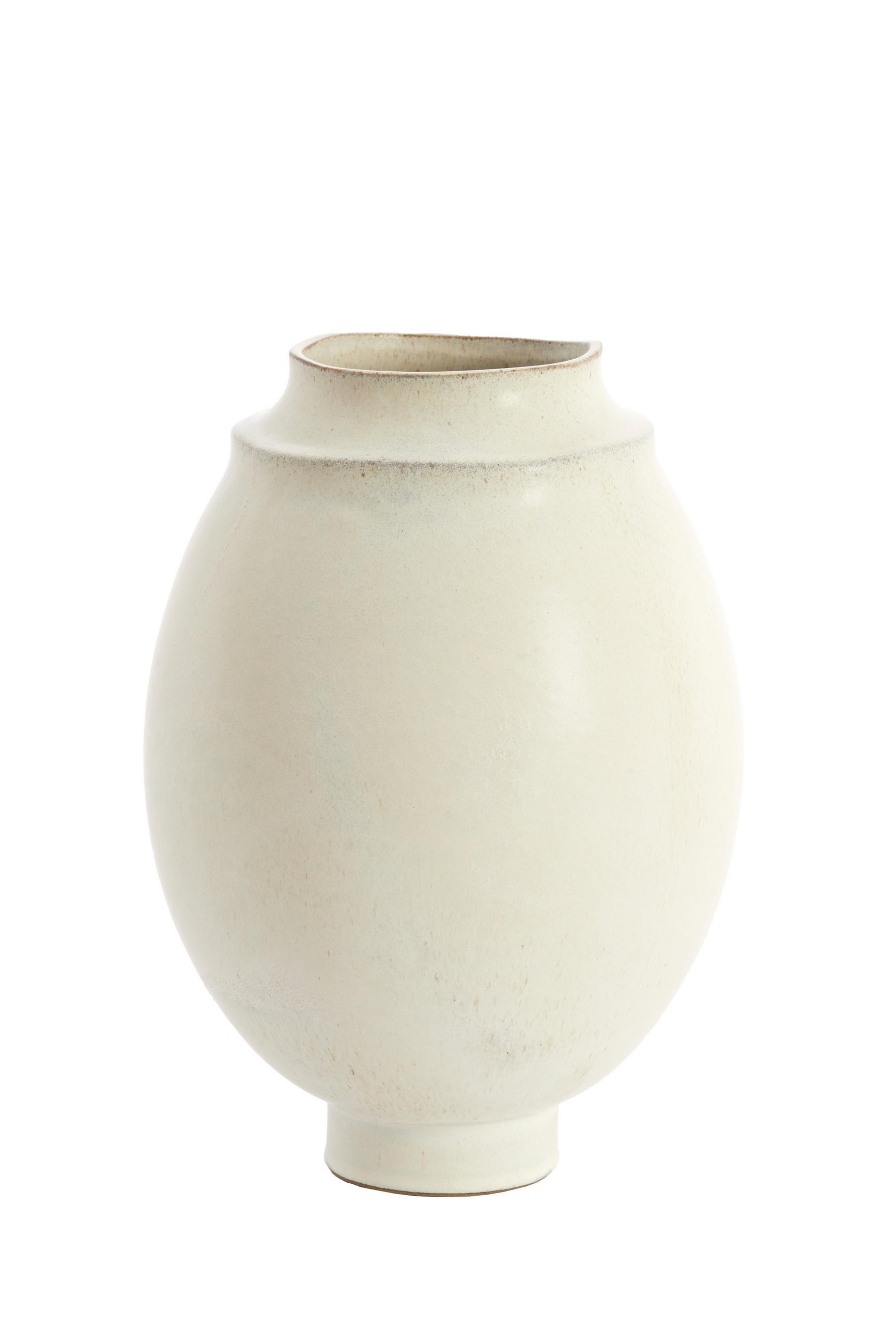 VAZE Lorea Weiß 24.5/24.5/33.5 cm - Weiß, Keramik (33.5cm) - Light & Living