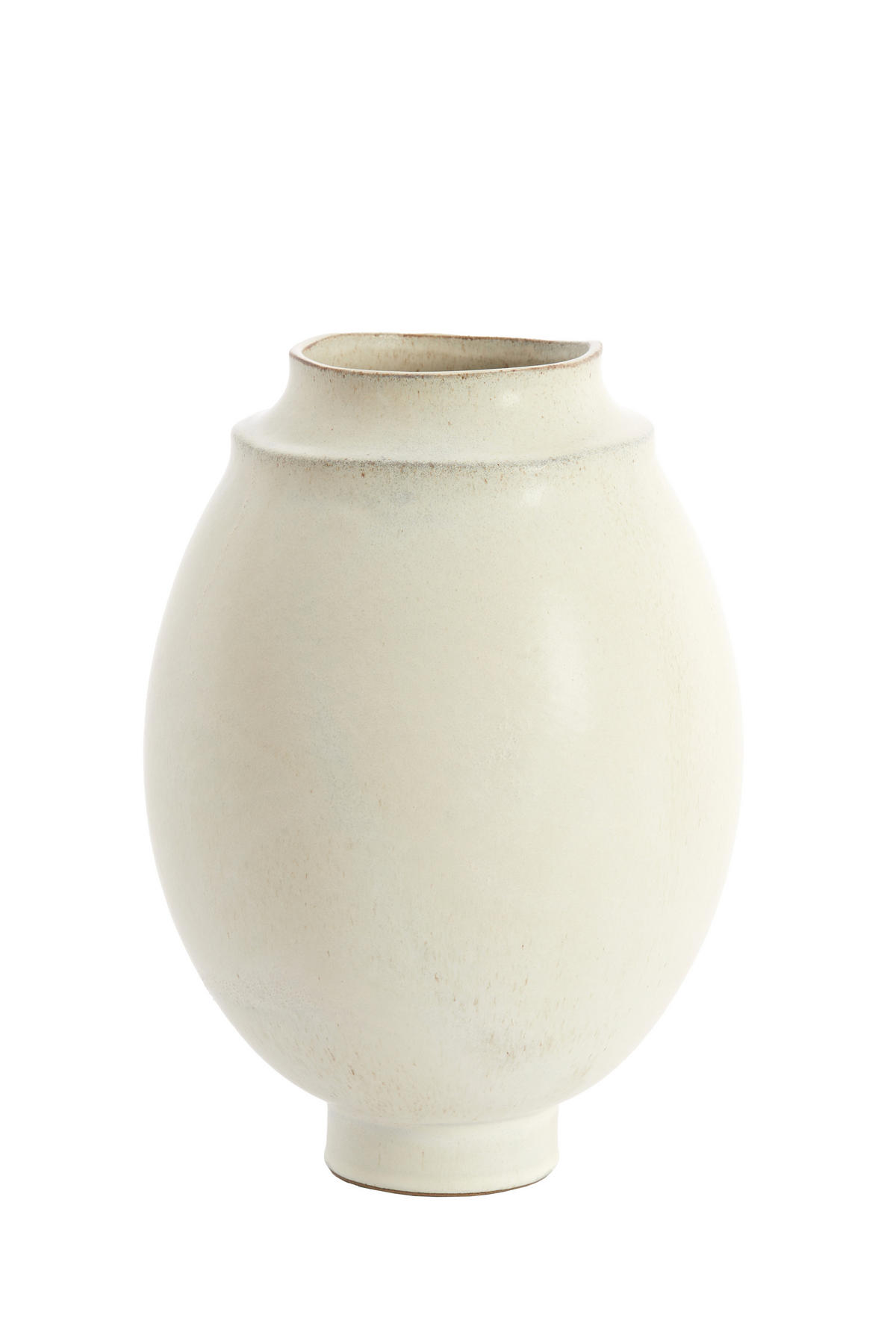 VAZE Lorea Weiß 24.5/24.5/33.5 cm - Weiß, Keramik (33.5cm) - Light & Living