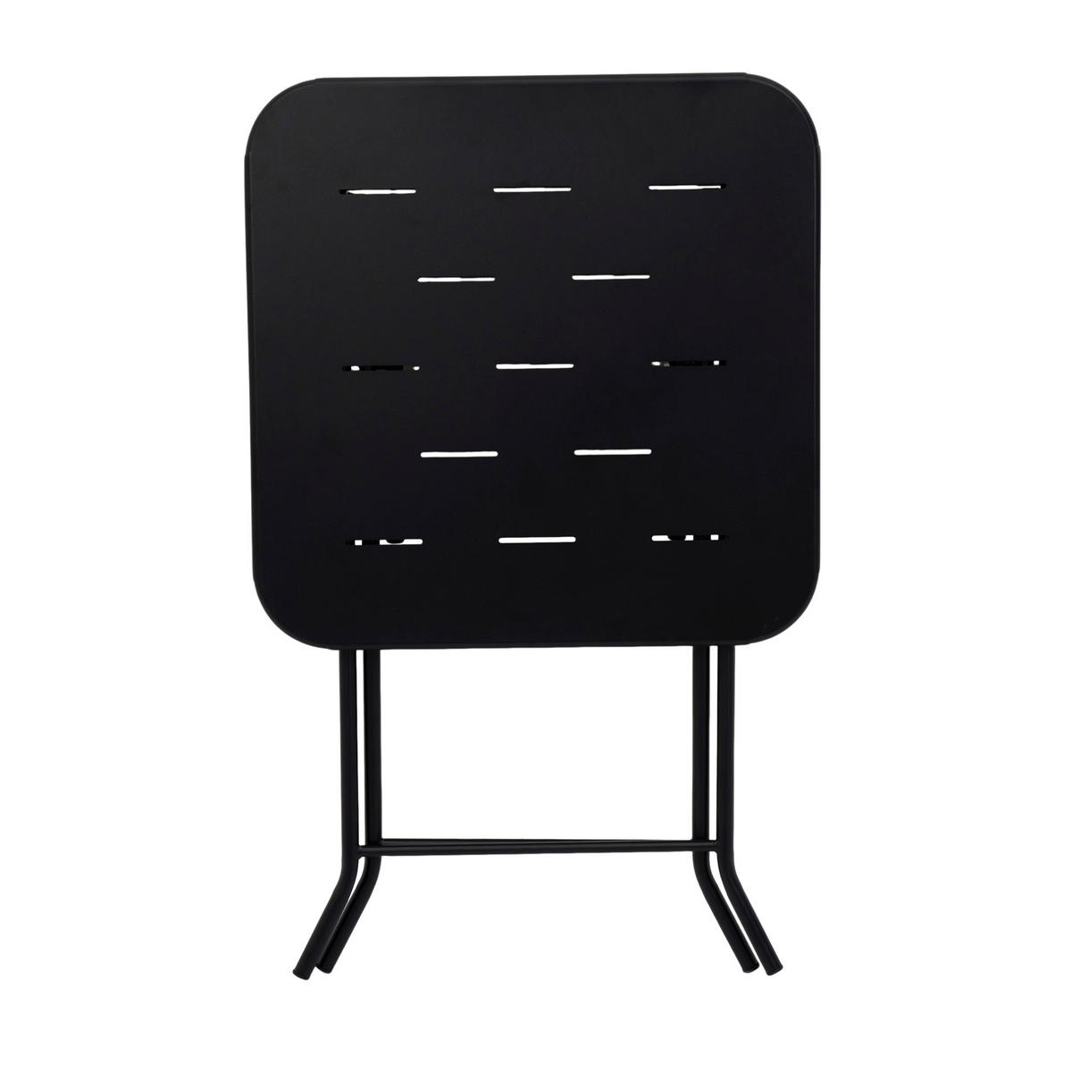 BALKONOVÝ bistro set z oceli 60x60x73 cm černý, skládací, 2 židle a stůl pro 2 osoby - černá, kov - Modfu